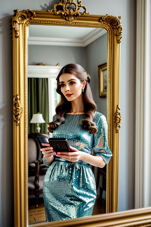 mirror photo pose girl simple